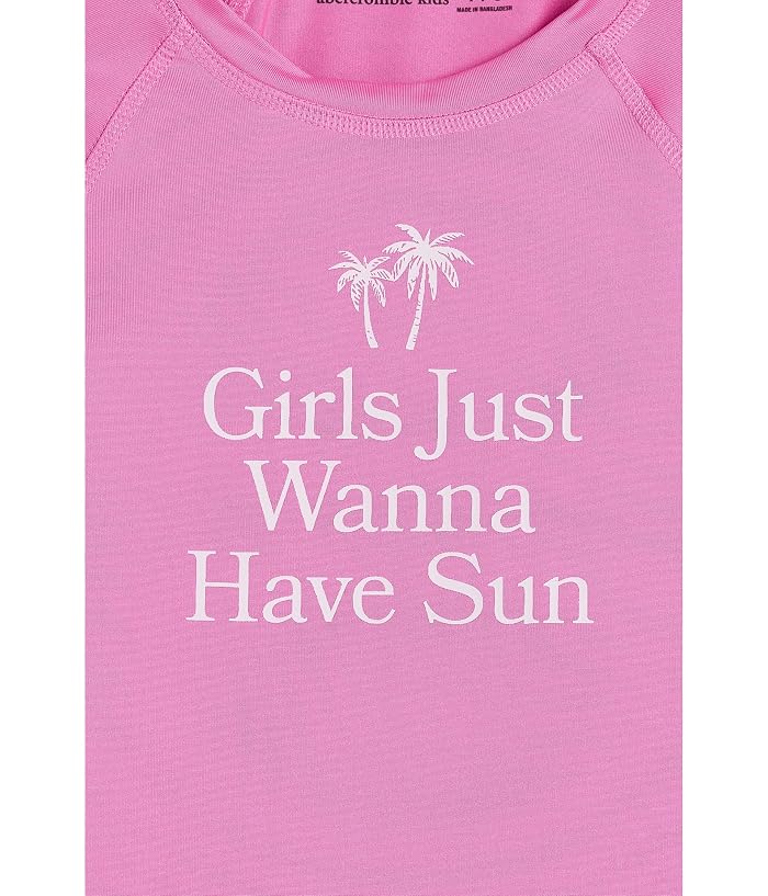 abercrombie kids Graphic Long Sleeve Rashguard (Big Kids) - Image 3