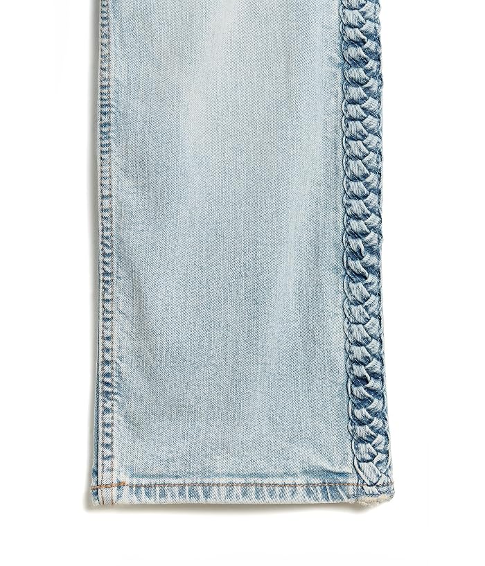 abercrombie kids Braided High-Rise Wide Leg Jeans (Big Kid) - Image 3