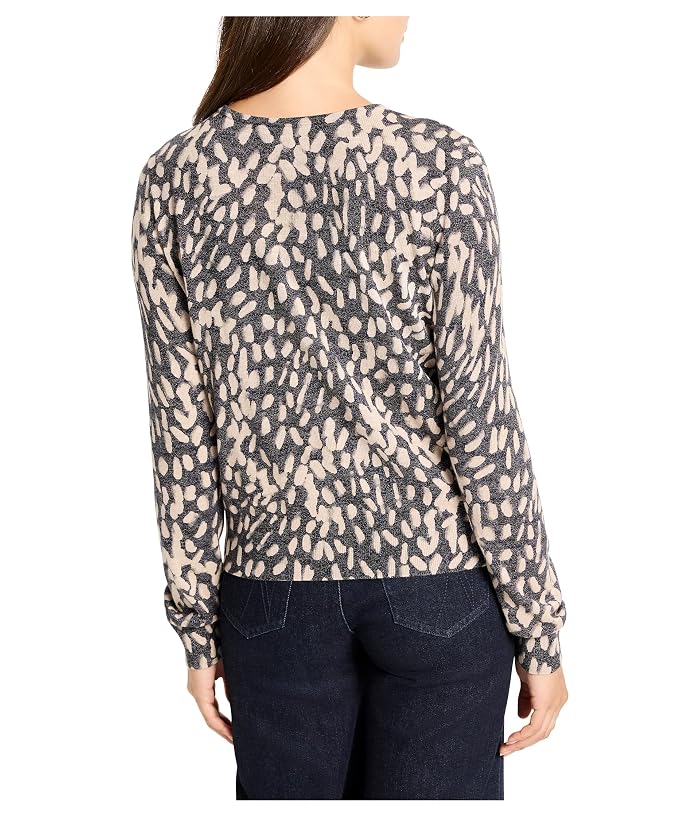 NIC+ZOE Petite Wild Dot Buttoned Up Pullover Sweater - Image 3
