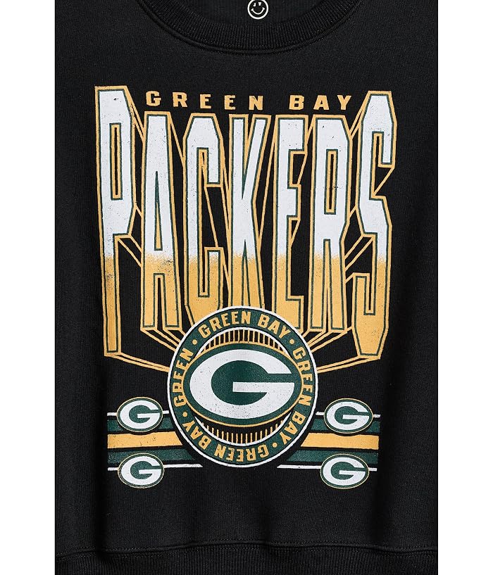 Junk Food Clothing Kids NFL Green Bay Packers Drop Shoulder Crew Fleece (Little Kid/Big Kid) - Image 3