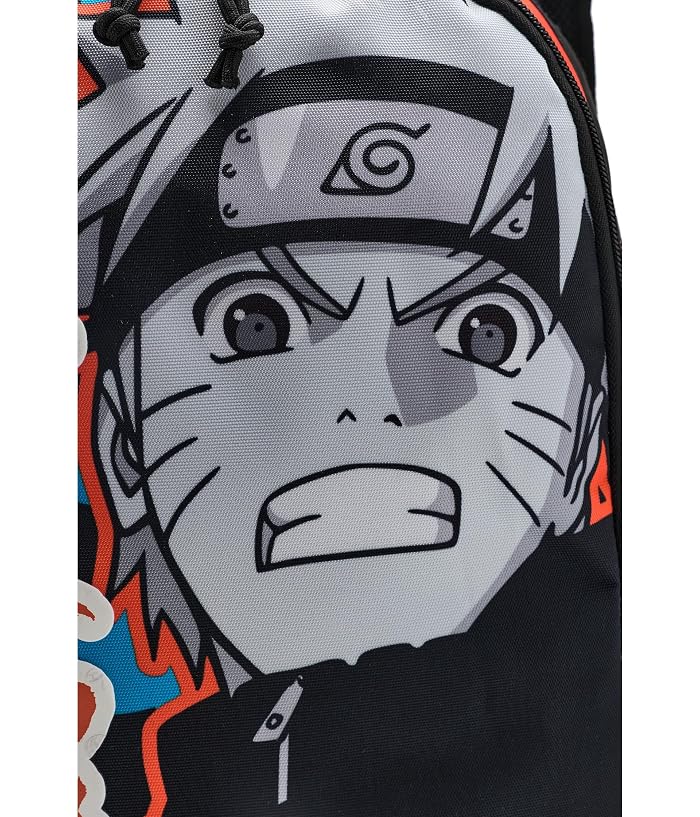 BIOWORLD Kids Naruto Placed Print Backpack with Blue and Orange Accents Flames with Puff Print Kanji - Image 4