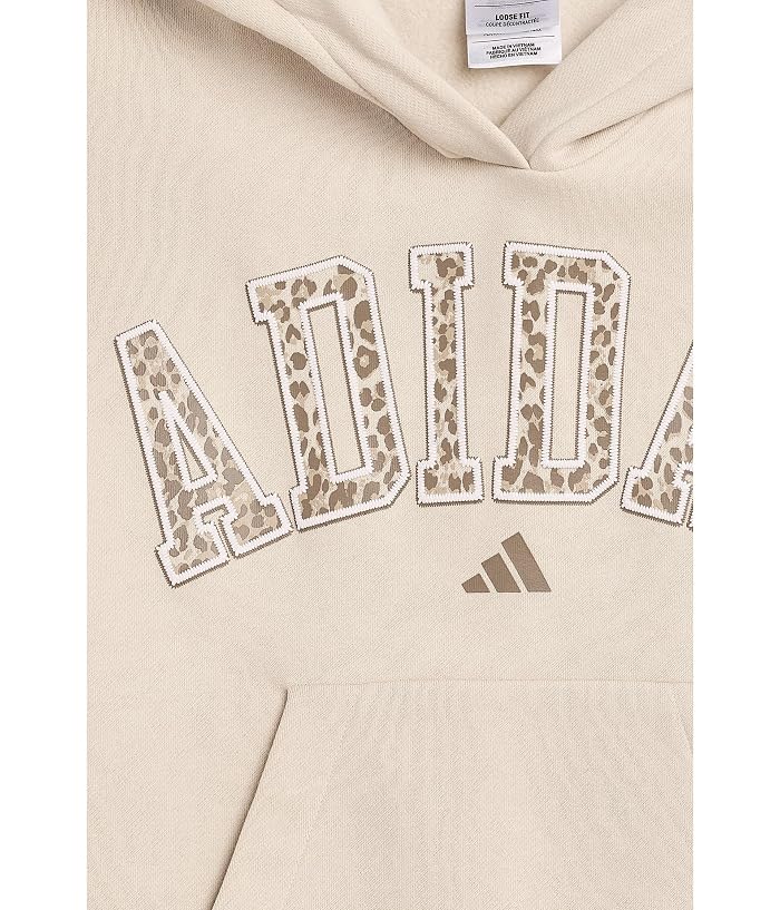 adidas Kids Front Graphic Fleece Hooded Pullover (Big Kid) - Image 3