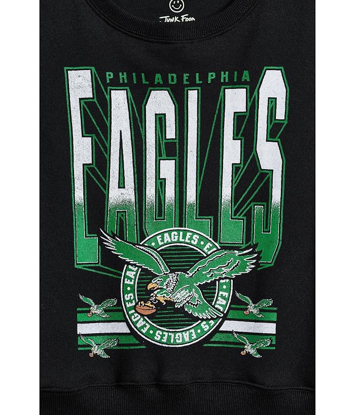 Junk Food Clothing Kids NFL Philadelphia Eagles Drop Shoulder Crew Fleece (Little Kid/Big Kid) - Image 3