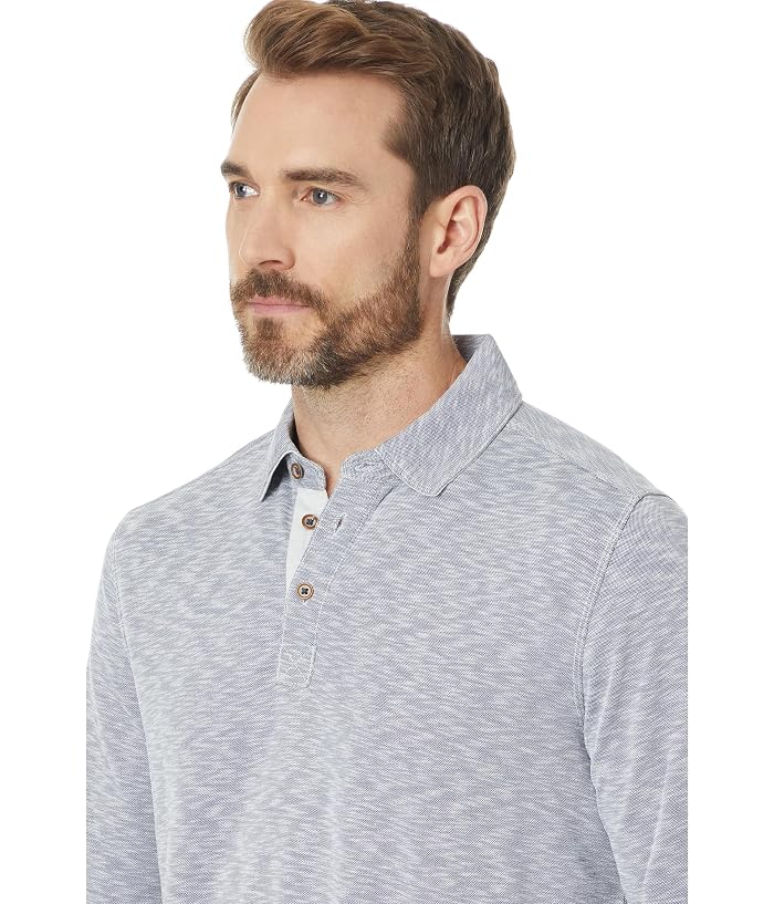 Johnston & Murphy Vintage Slub Long-Sleeve Polo - Image 3