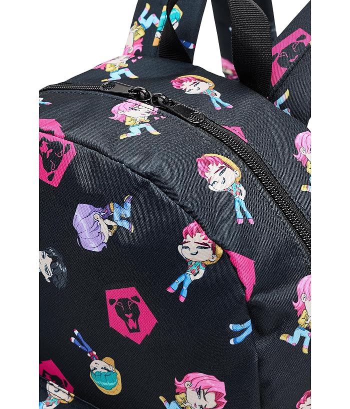 BIOWORLD Kids Kpop Demon Hunters Chibi Saja All-over Print 16.5” Adult Black Quick Turn Backpack (little Kid/Big Kid) - Image 4