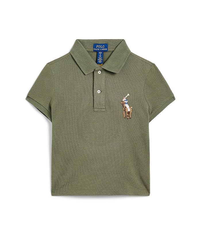 Polo Ralph Lauren Kids Boxy Big Pony Stretch Mesh Polo Shirt (Big Kid) - Image 4