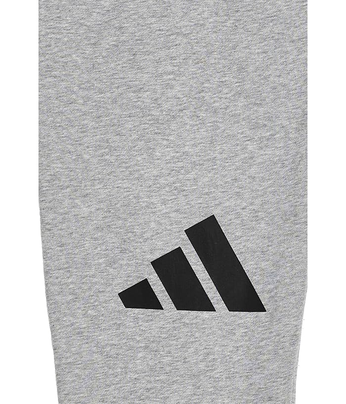 adidas Kids Essential Big Logo Fleece Heather Joggers (Big Kid) - Image 3