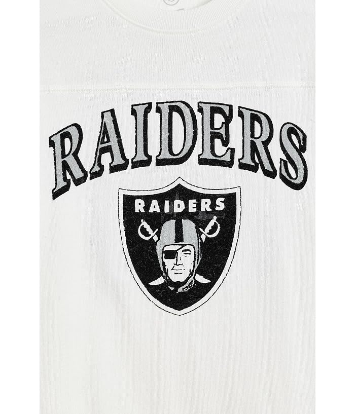 Junk Food Clothing Kids NFL Las Vegas Raiders Striped Yoke Long Sleeve Tee (Little Kid/Big Kid) - Image 3