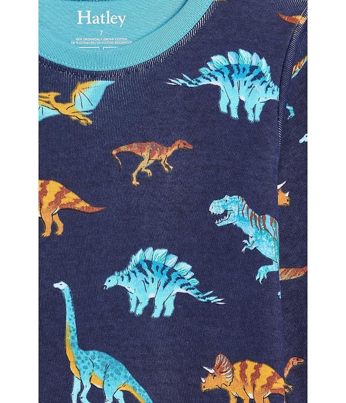 Hatley Kids Colourful Dinos Cotton Rib Pajama Set (Toddler/Little Kid/Big Kid) - Image 2