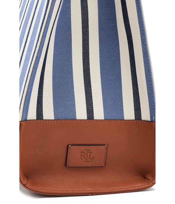 Lauren Ralph Lauren Striped Canvas Large Devyn Tote Bag - Image 4