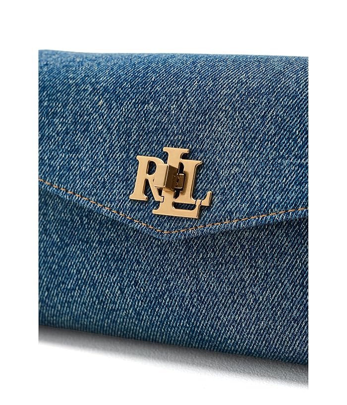 Lauren Ralph Lauren Washed Denim Tanner Crossbody Wallet - Image 4