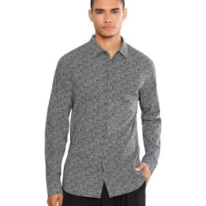 Armani Exchange Stretch Cotton Poplin Button Down Shirt