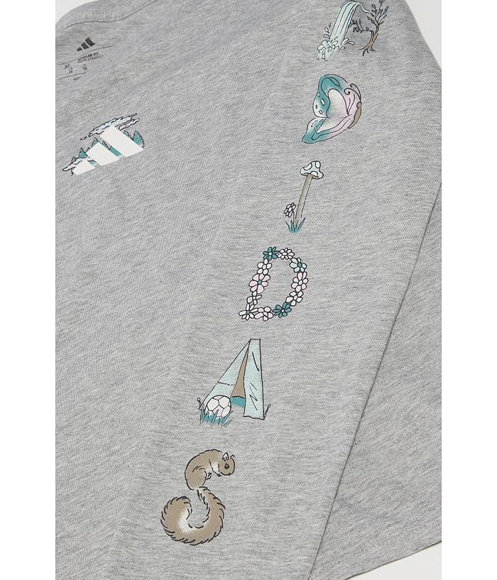 adidas Kids Regular Fit Heather Tee (Big Kid) - Image 2