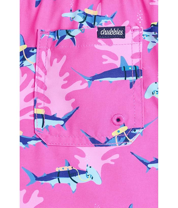 Chubbies Kids The Lil Great Pink Shark Swim Trunk (Infant/Toddler/Little Kid) - Image 3