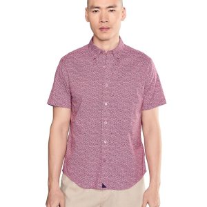 UNTUCKit Short Sleeve Halloway Performance Printed Shirt