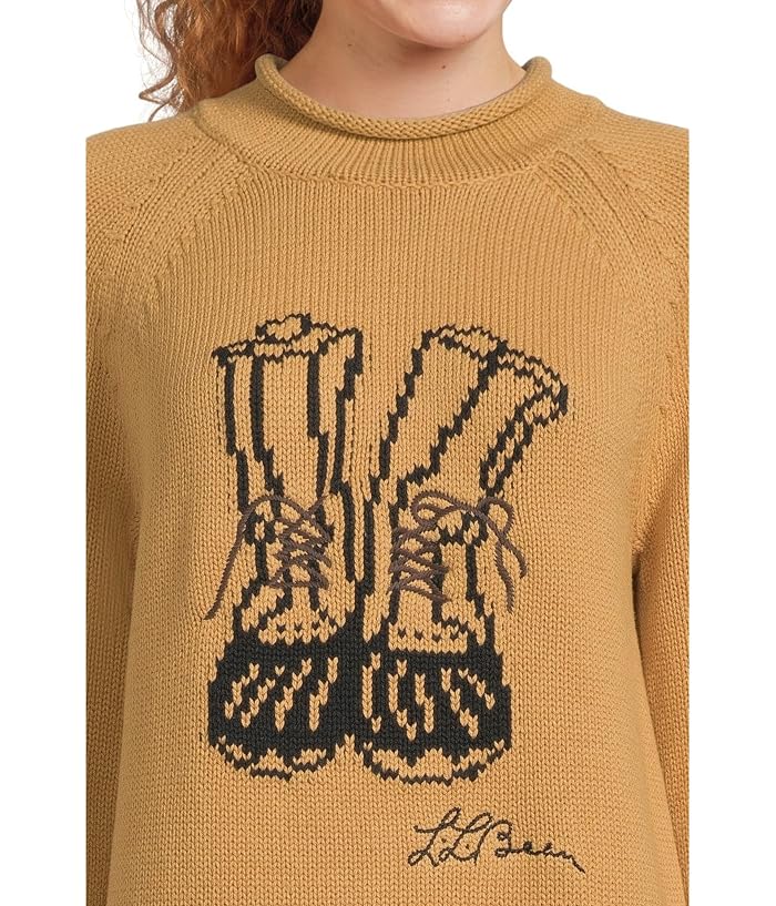 L.L.Bean Signature Original Cotton Rollneck Novelty Sweater - Image 4