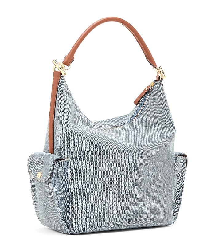 Lauren Ralph Lauren Washed Denim Large Blaike Shoulder Bag - Image 2