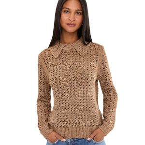 Lilla P Textured Polo Sweater