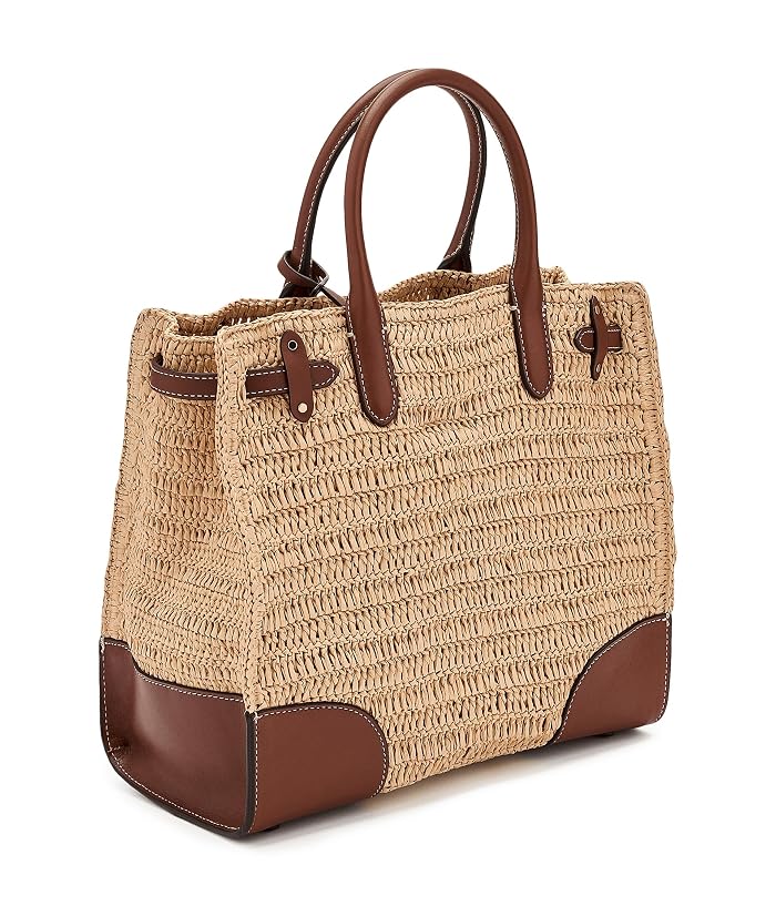 Lauren Ralph Lauren Woven Straw Medium Devyn Tote Bag - Image 2