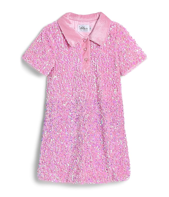 Lola and The Boys Preppy Soft Sequin Dress (Toddler/Little Kid/Big Kid) - Image 4