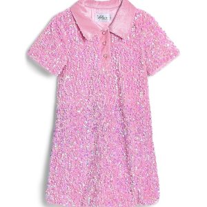 Lola and The Boys Preppy Soft Sequin Dress (Toddler/Little Kid/Big Kid)