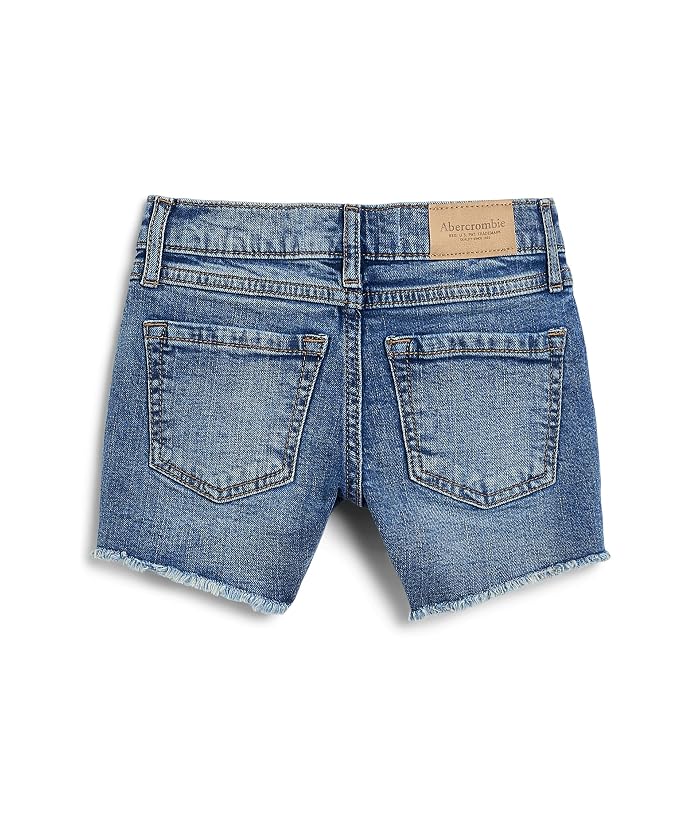 abercrombie kids Low-Rise Midi Destroyed Denim Shorts (Big Kids) - Image 2