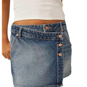 Free People Wynne Denim Skirt