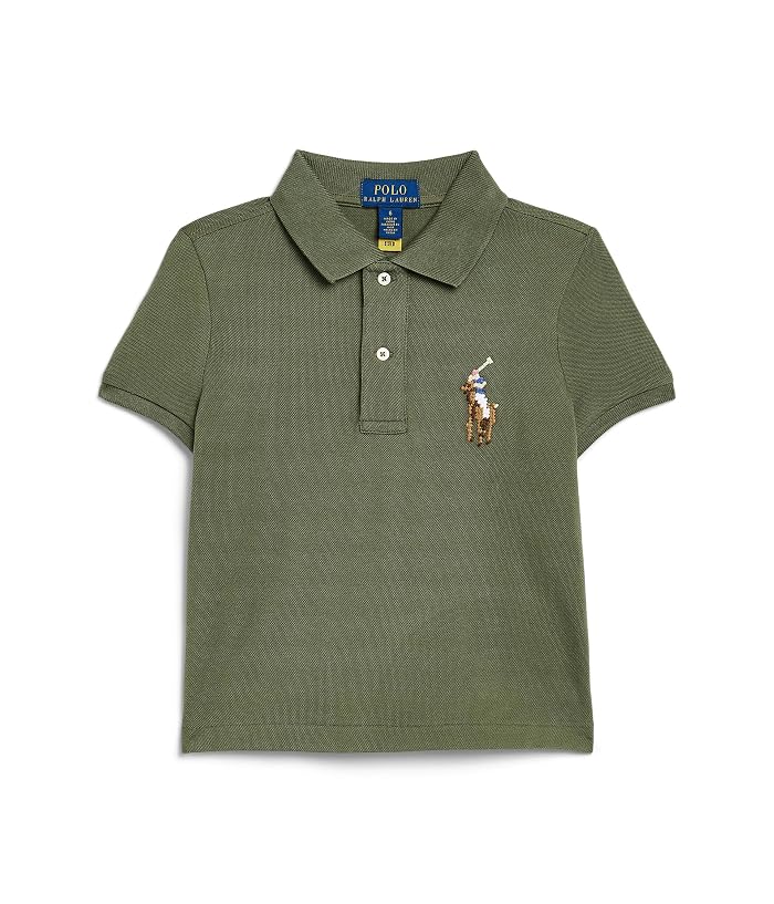 Polo Ralph Lauren Kids Boxy Big Pony Stretch Mesh Polo Shirt (Toddler/Little Kid) - Image 4