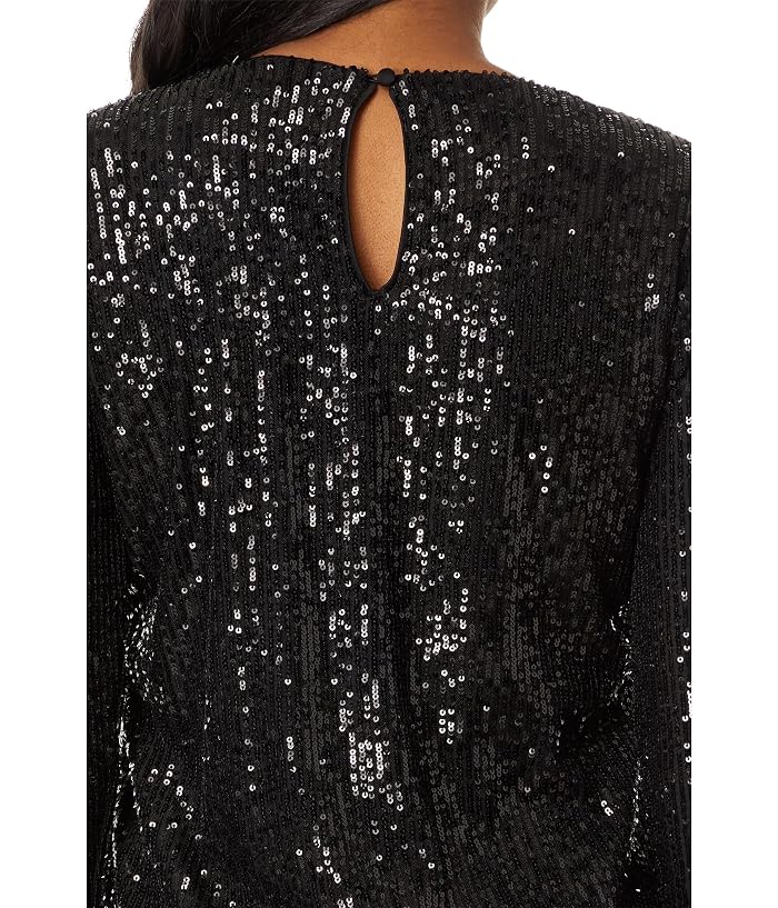 CeCe Long Slv Sequin Crew Neck 060 - Image 3