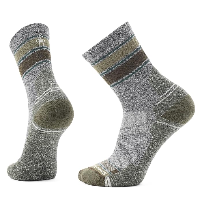 Smartwool Hike Light Cushion Striped Mid Crew Socks