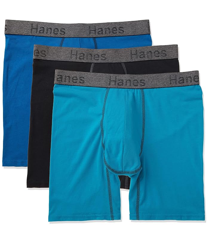 Hanes 3-Pack Comfort Flex Fit Ultra Soft Stretch Boxer Brief, Available in Regular and Long Leg