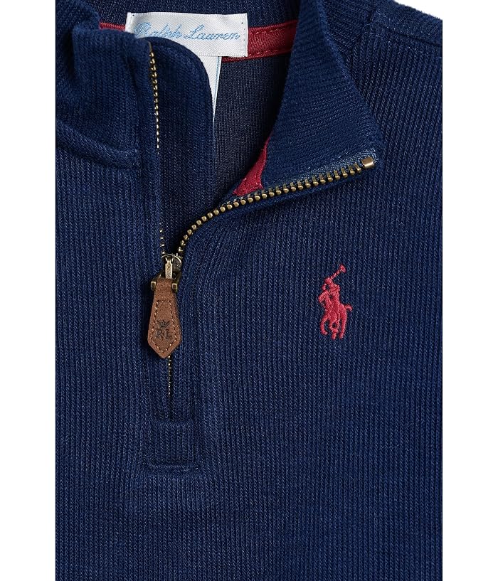 Polo Ralph Lauren Kids Estate-Rib Quarter-Zip Pullover (Infant) - Image 3