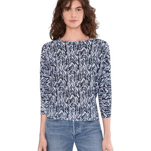 NIC+ZOE Indigo Crosshatch Sweater