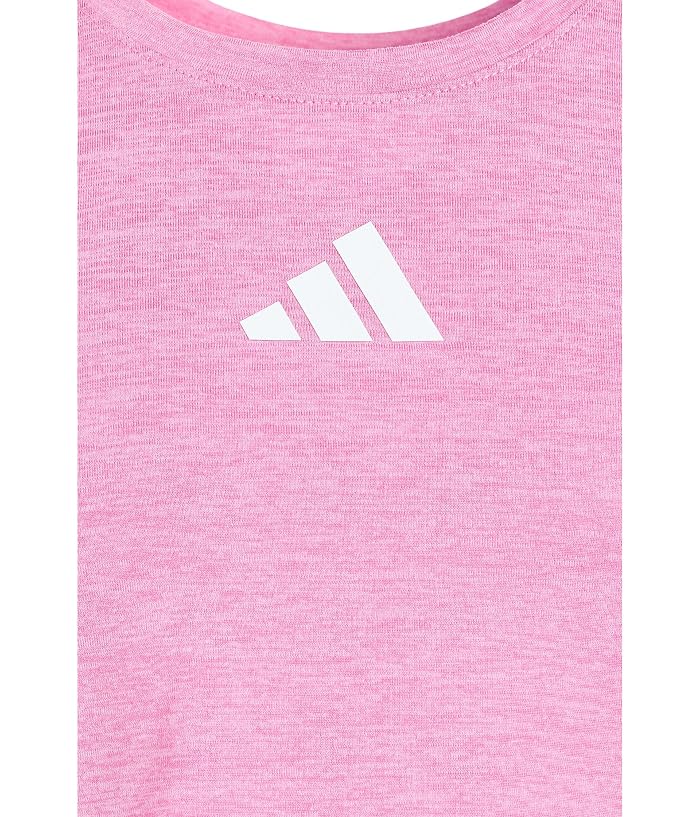 adidas Kids Melange Flounce Tank Shorts Set (Toddler/Little Kid) - Image 3