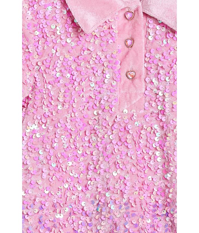 Lola and The Boys Preppy Soft Sequin Dress (Toddler/Little Kid/Big Kid) - Image 3