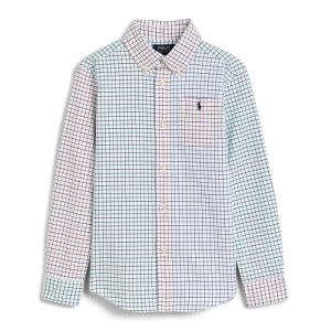 Polo Ralph Lauren Kids Tattersall Cotton Oxford Fun Shirt (Toddler/Little Kid)