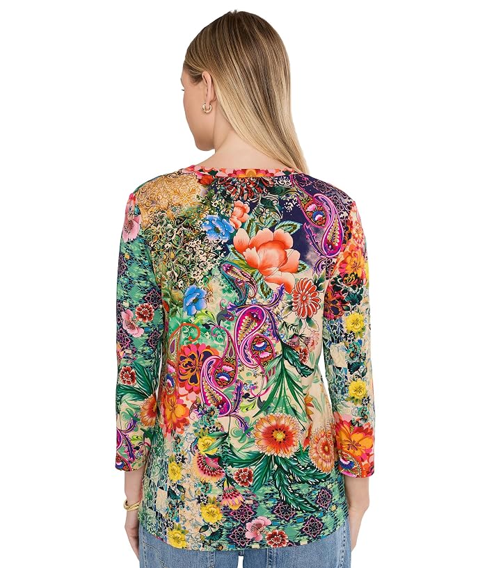 Johnny Was The Janie Favorite 3/4 Sleeve V-Neck Tee - Image 4