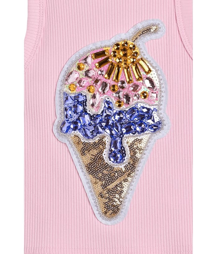 Lola and The Boys Ice Cream Gems Peach Tank (Toddler/Little Kid/Big Kid) - Image 3