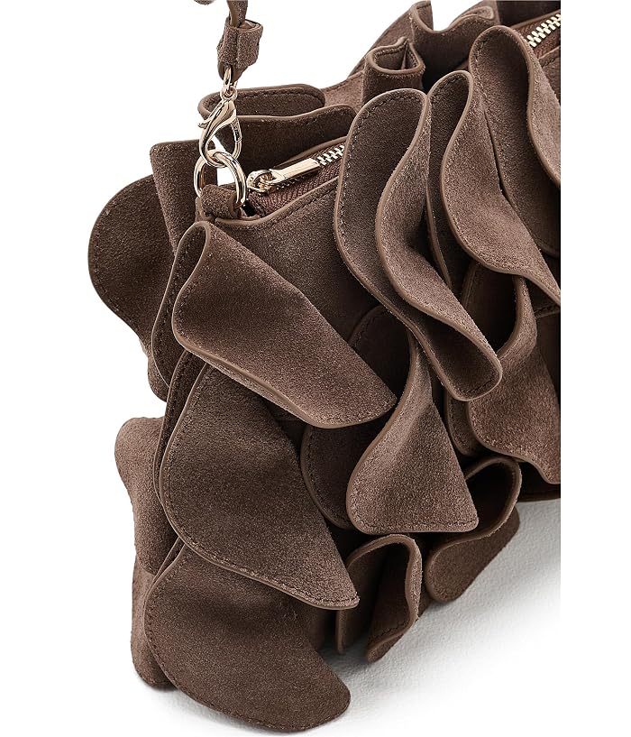 FARM Rio Suede Flower Clutch Bag - Image 4