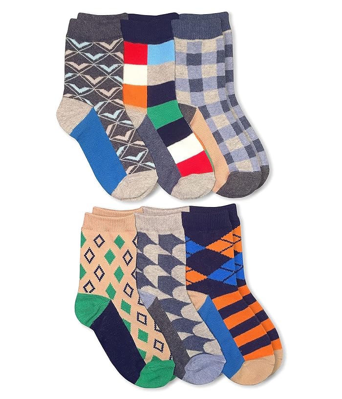 Jefferies Socks Boys Fun Colorful Dress Crew Socks 6 Pair Pack