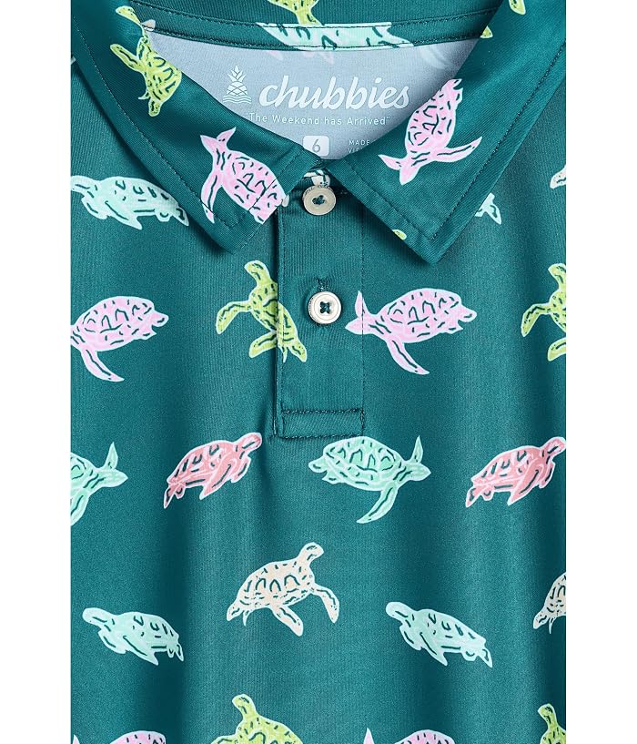 Chubbies Kids The Lil Turtally Awesome Performance Polo (Toddler/Little Kid) - Image 3