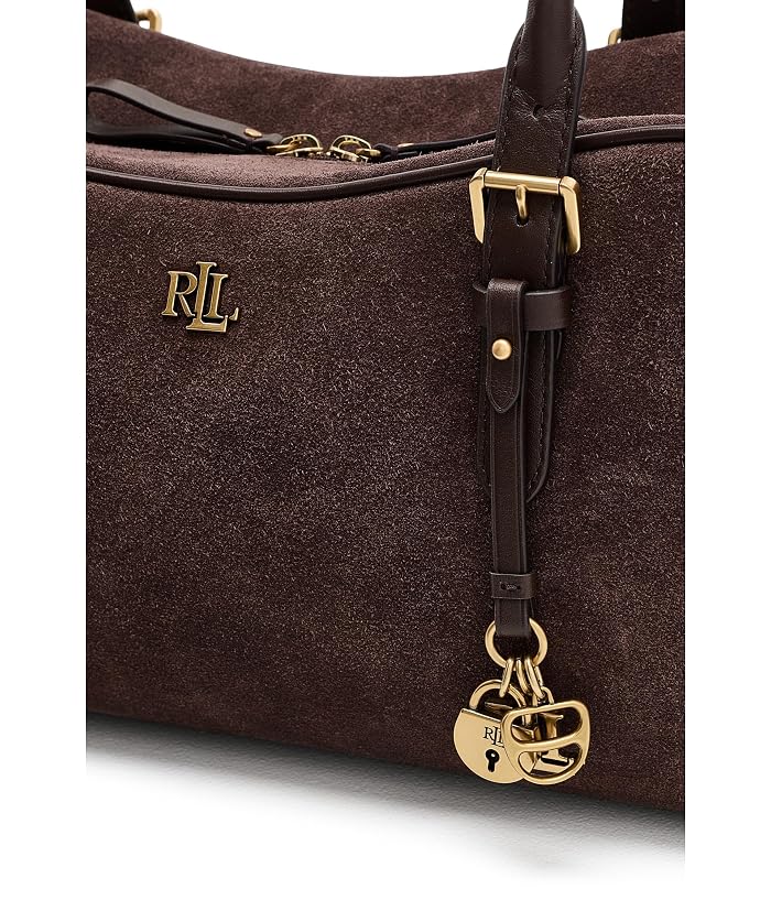 Lauren Ralph Lauren Suede Large Marcy Zip Satchel - Image 4