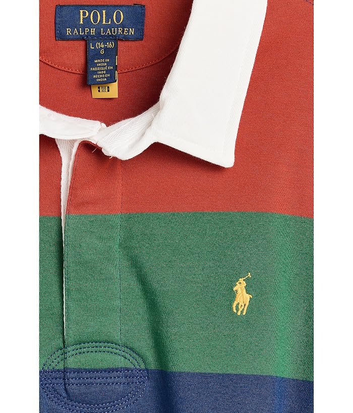 Polo Ralph Lauren Kids Striped Cotton Rugby Shirt (Big Kid) - Image 3