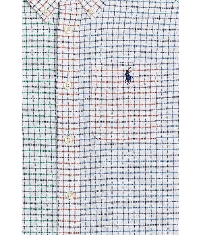Polo Ralph Lauren Kids Tattersall Cotton Oxford Fun Shirt (Big Kid) - Image 3