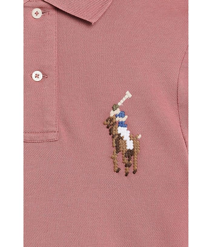 Polo Ralph Lauren Kids Boxy Big Pony Stretch Mesh Polo Shirt (Toddler/Little Kid) - Image 3