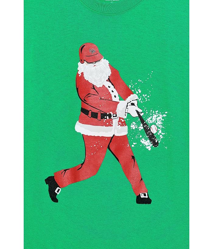ChalkTalk SPORTS Baseball Short Sleeve T-Shirt - Home Run Santa - Image 3