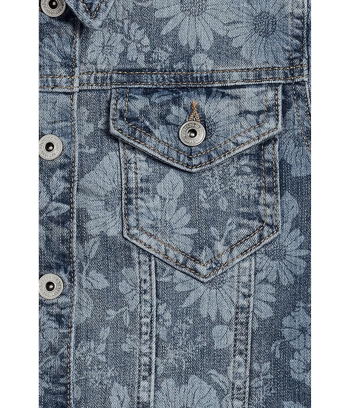 abercrombie kids Floral Oversize Denim Jacket (Big Kids) - Image 3