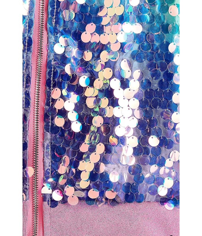 Lola and The Boys Holographic Rainbow Paillette Bomber (Toddler/Little Kid/Big Kid) - Image 3