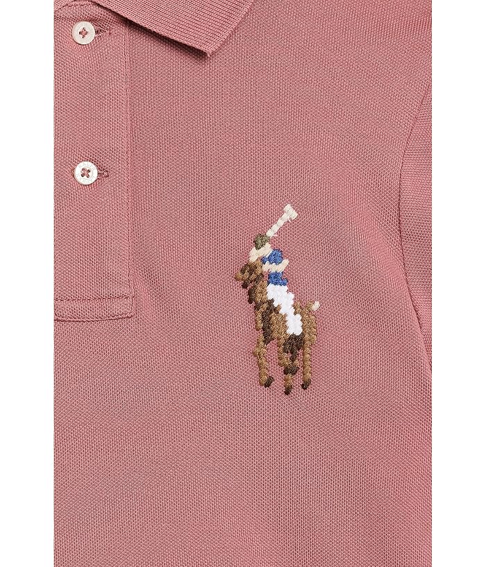 Polo Ralph Lauren Kids Boxy Big Pony Stretch Mesh Polo Shirt (Big Kid) - Image 3
