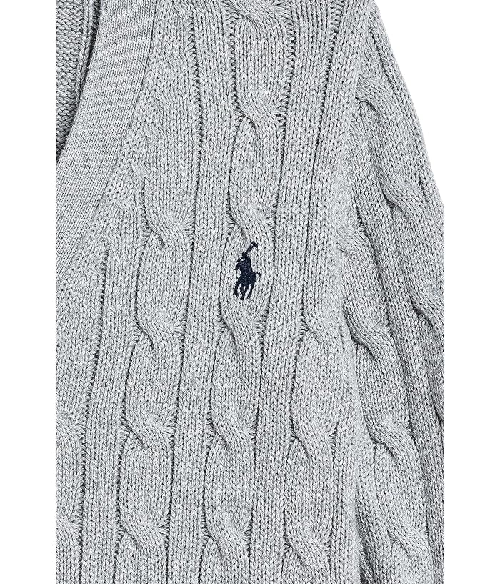 Polo Ralph Lauren Kids Cable-Knit Cotton V-Neck Cardigan (Infant) - Image 3